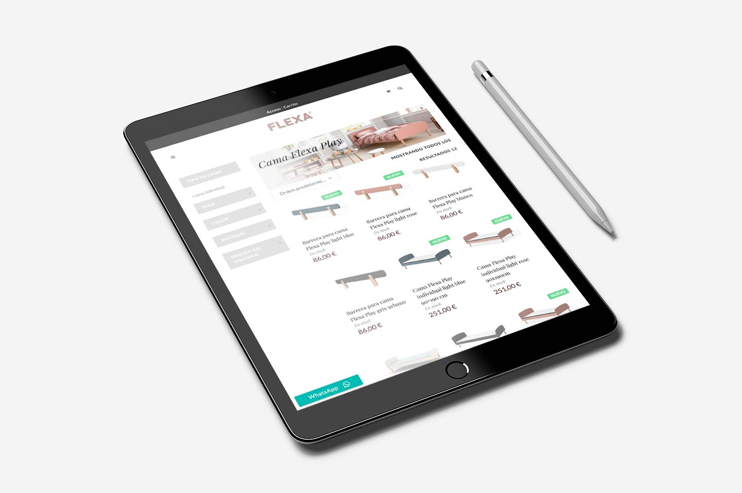 E-commerce Flexa tablet