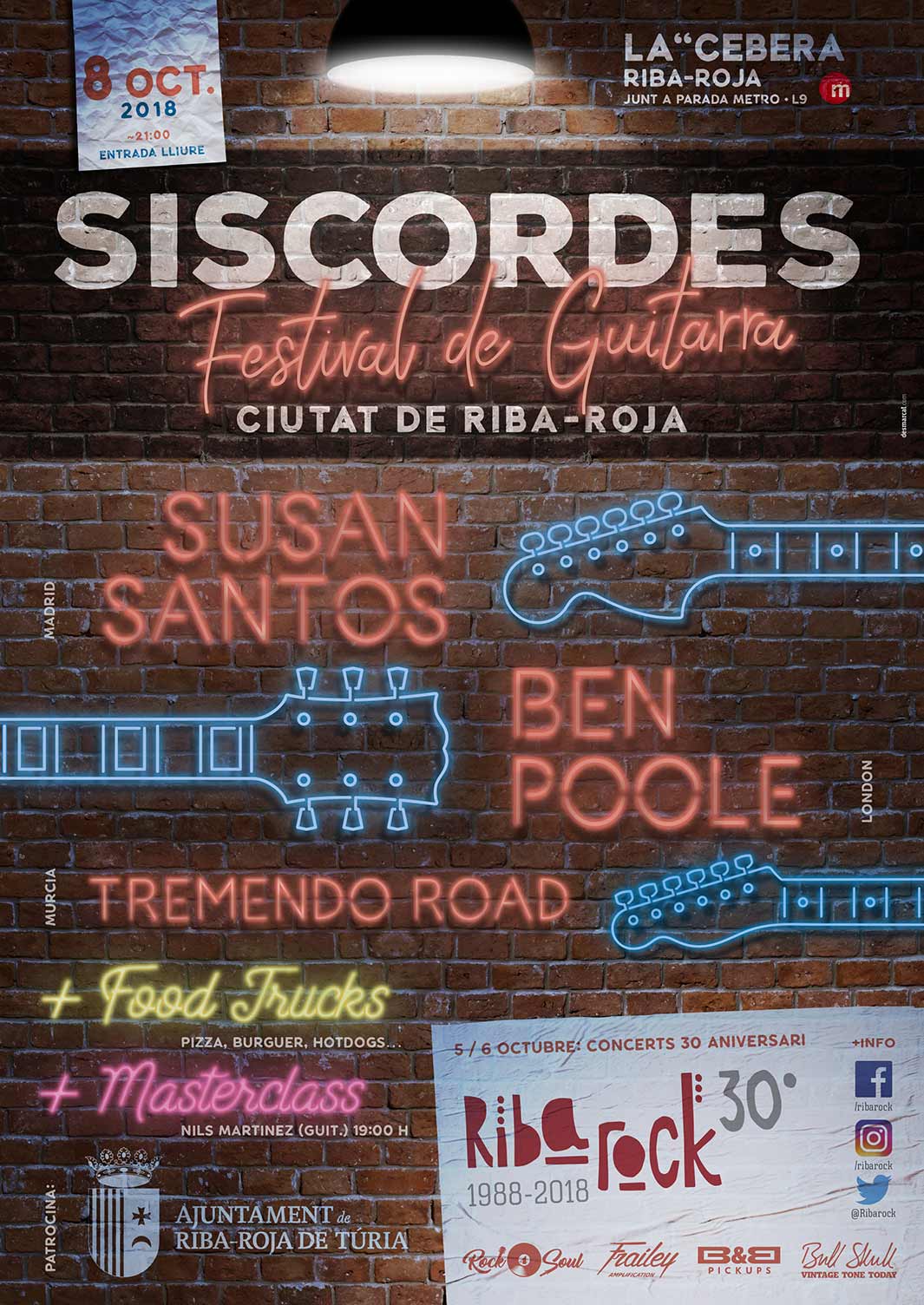 Cartel para Siscordes Festival de Guitarra del año 2018