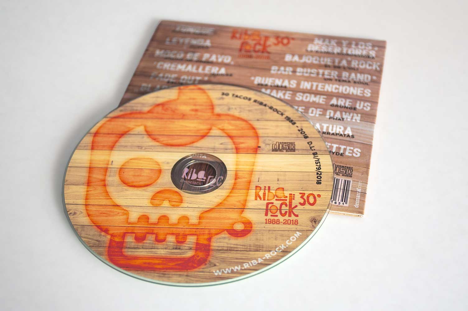 Diseño CD audio Riba-rock 30 tacos galleta
